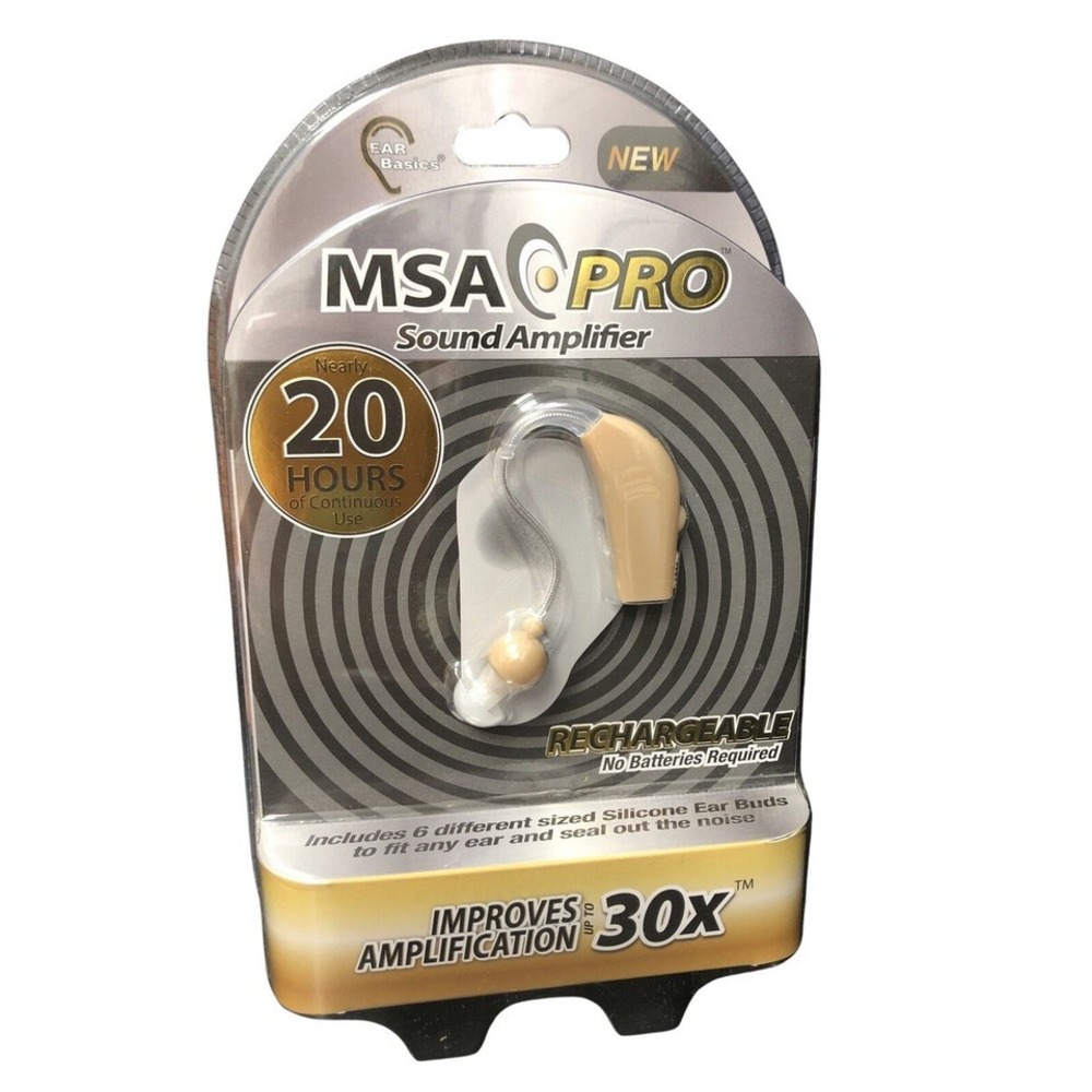 MSA Pro Sound Hearing Amplifier  Rechargeable - Beige (1109351) - Sealed NEW